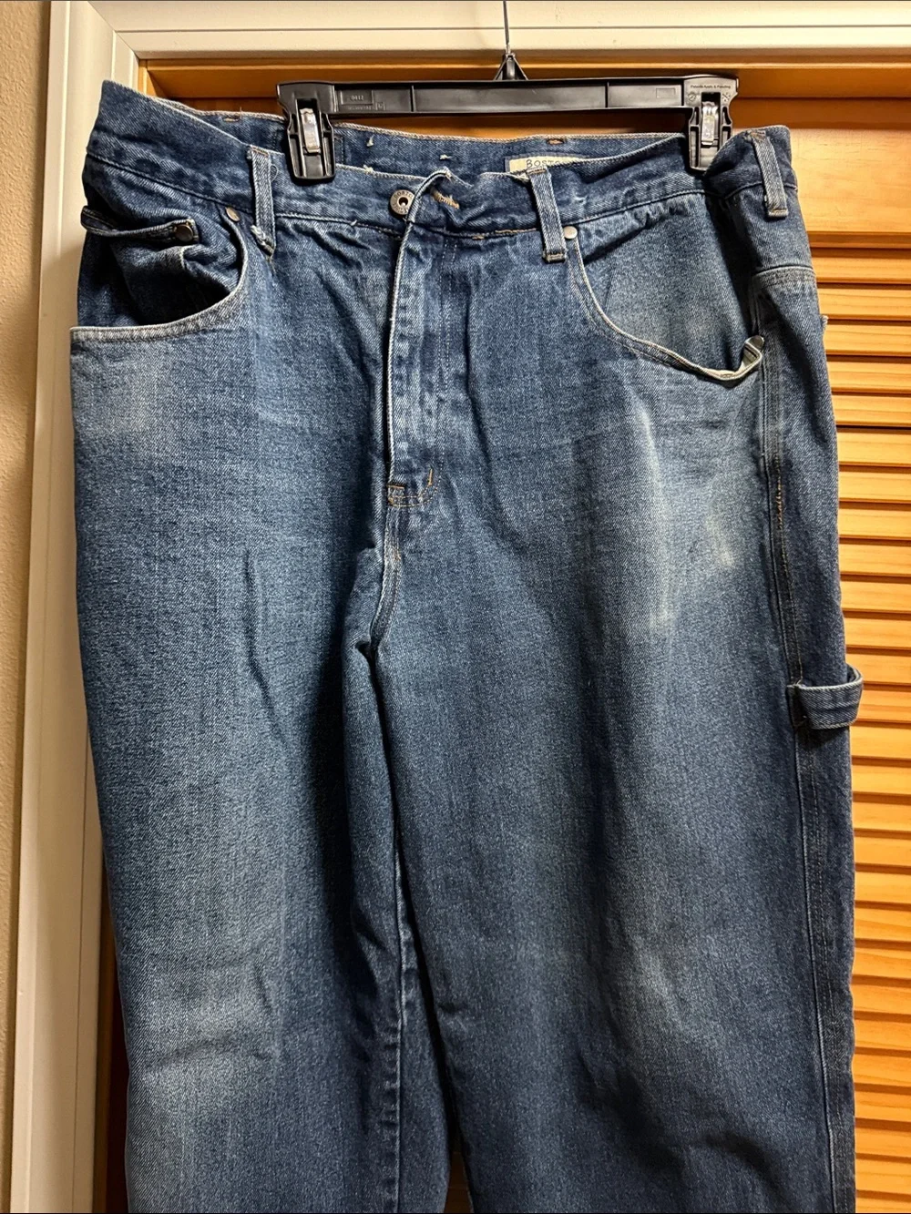 Boston Traders Vintage Carpenter Jeans with Red Plaid flannel Lining 38x30